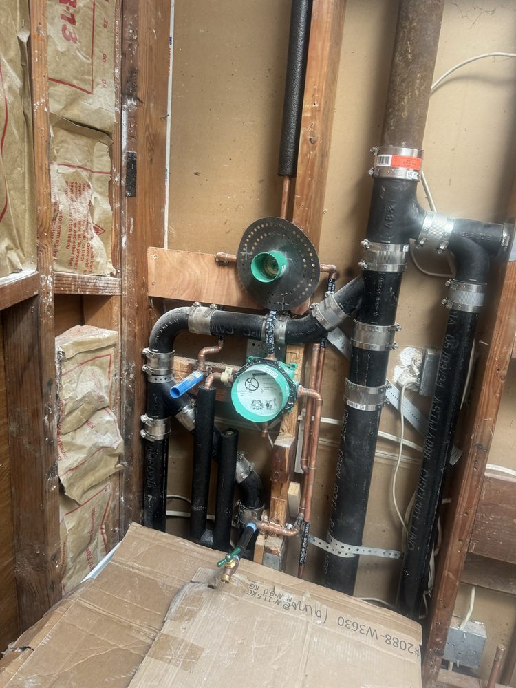 Clean, code-compliant plumbing rough-in completed by 5Star Plumbing & Sewer